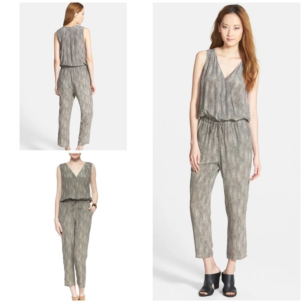 The Fisher Project Chain Print 100% Silk Jumpsuit